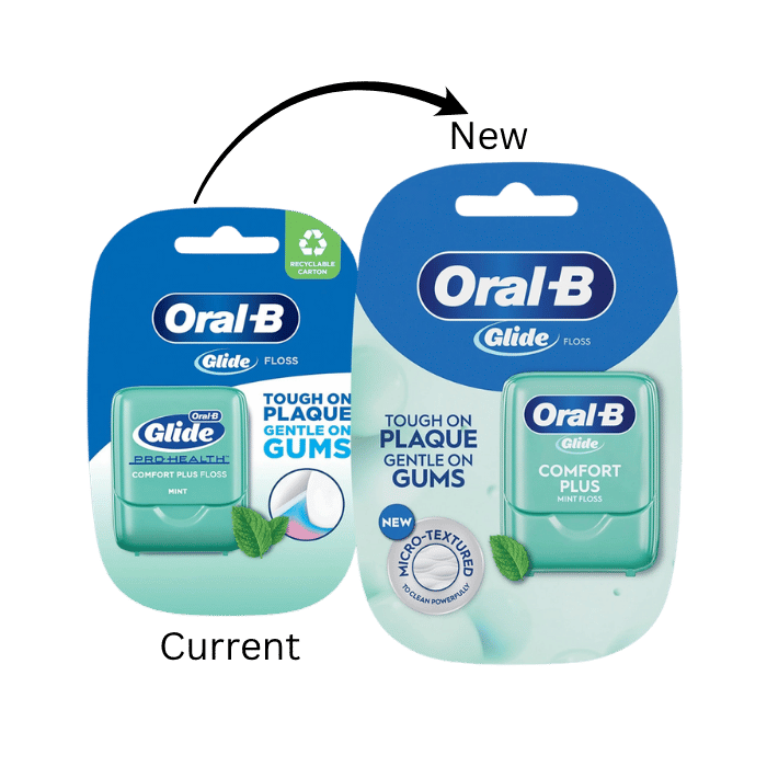 Oral-B Glide Pro-Health Comfort Plus Dental Floss, Mint, 43.7 Yards